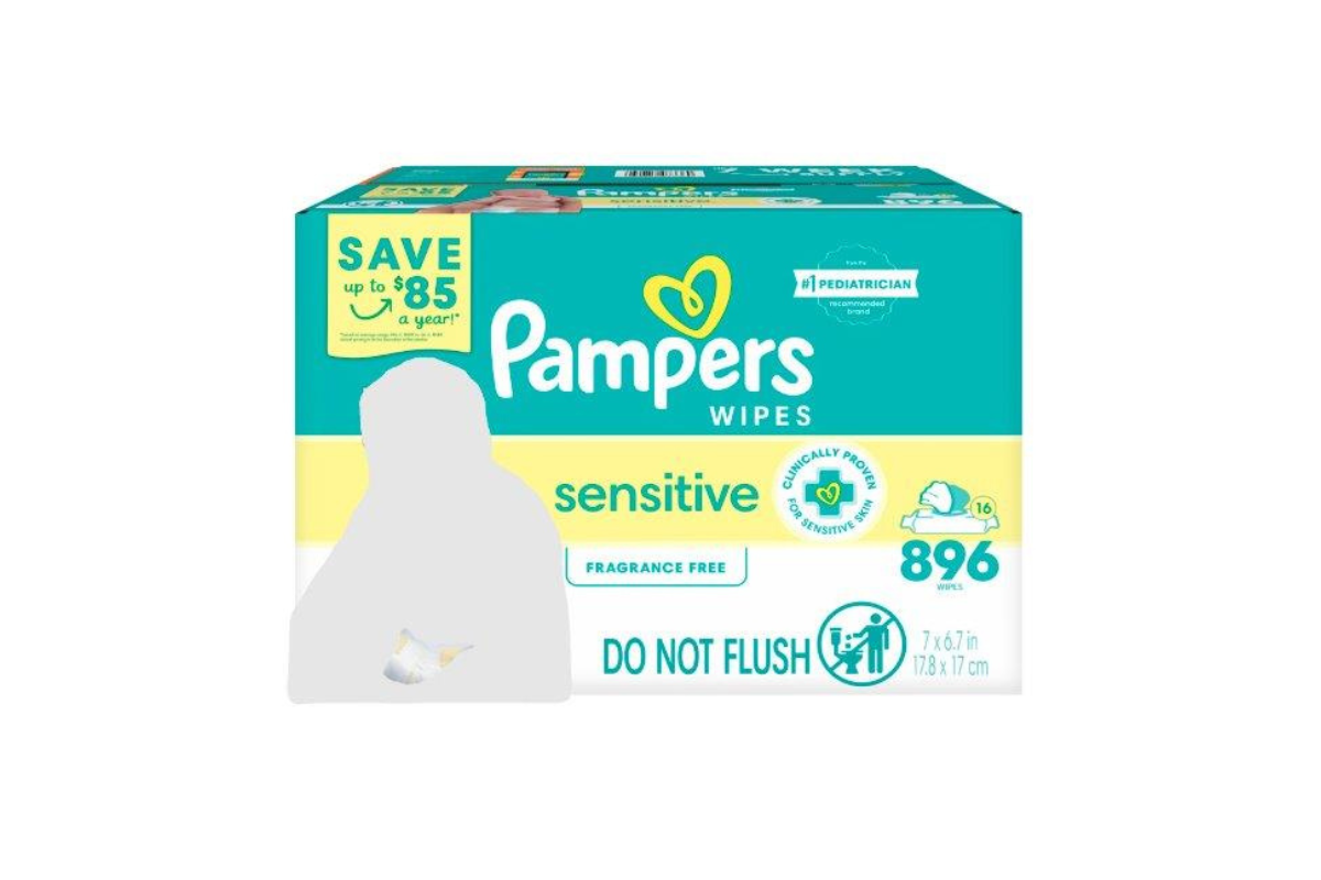 Pampers Baby Wipes Sensitive Flip Top