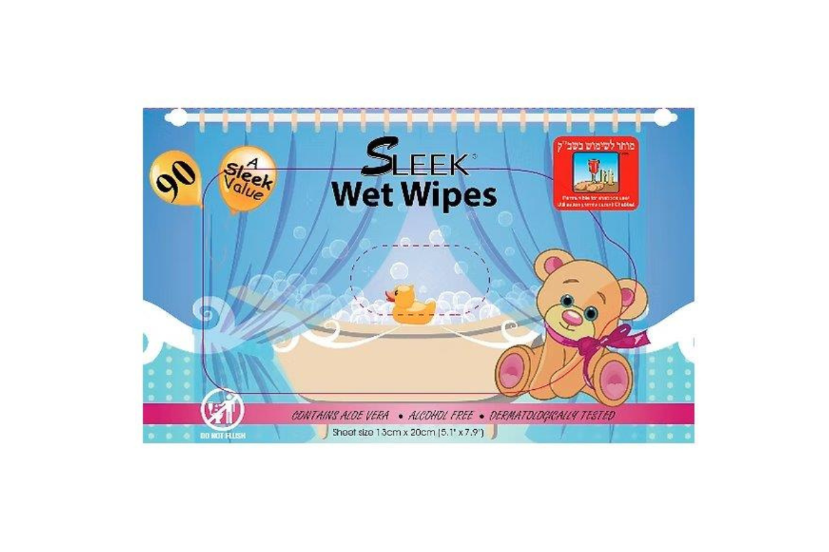 Sleek Baby Wipes 90 ct. Flushable