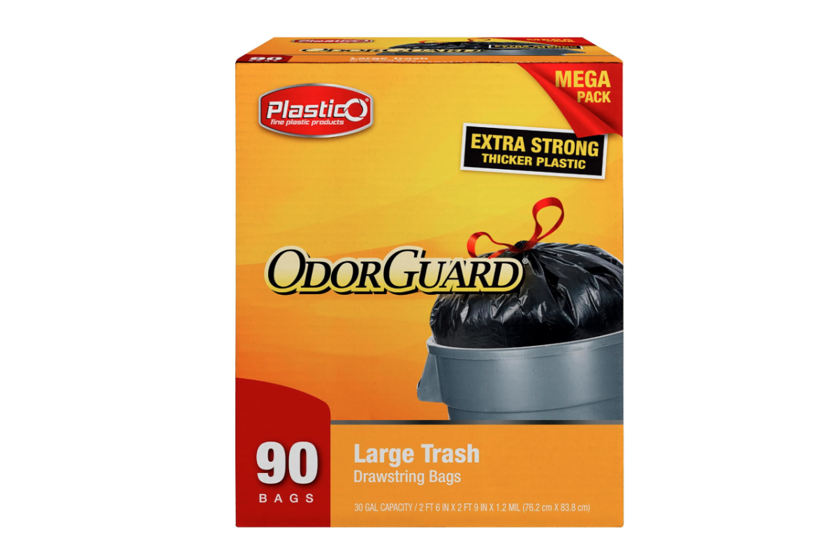 Plastico Trash Bags Drawstring 90 ct.