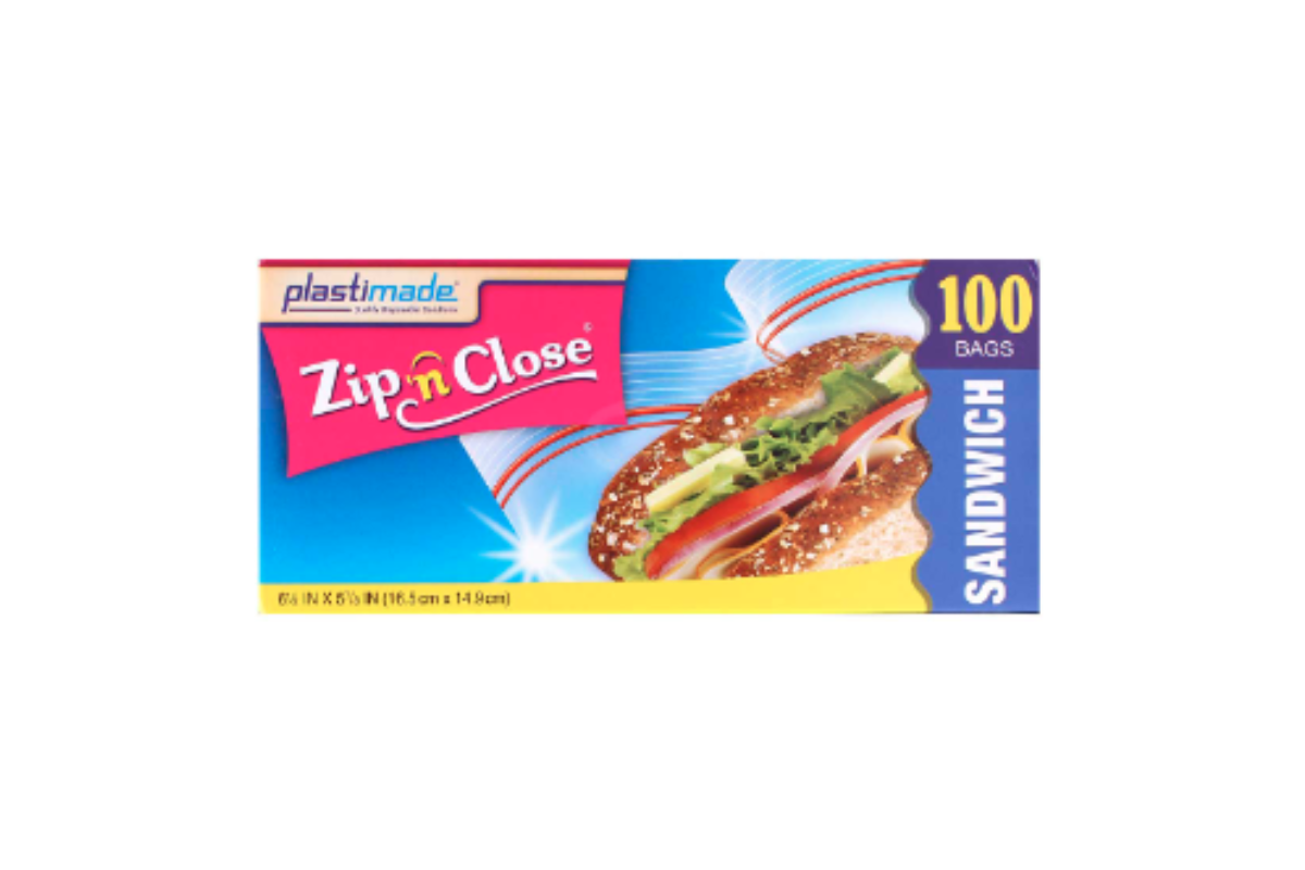 Zip N Close Sandwich Bags 100 ct.