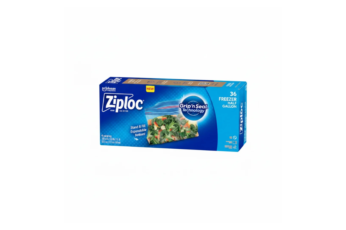 Ziploc Bags Freezer Half gallon 36 ct.