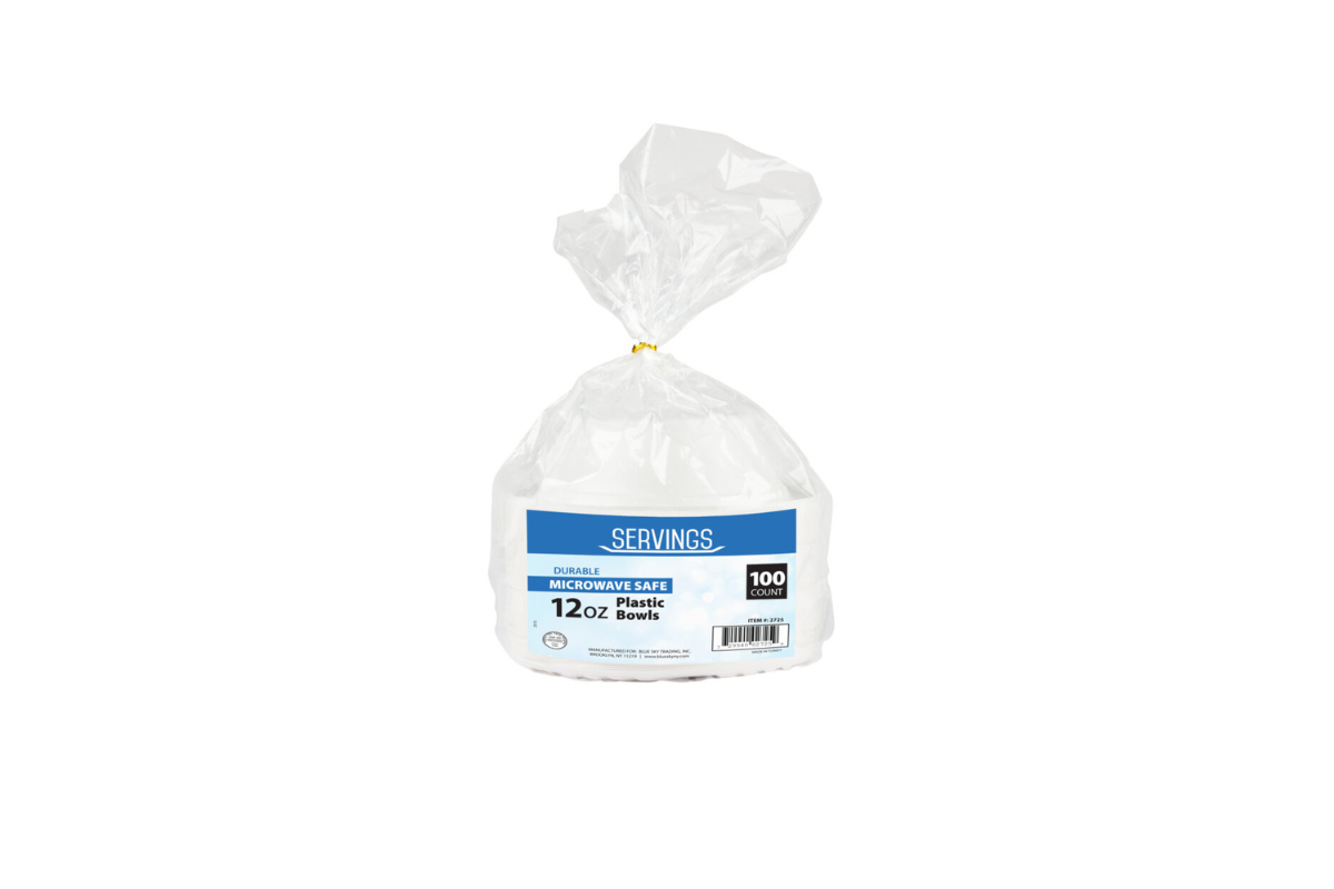 12 oz. White Plastic Bowls Servings