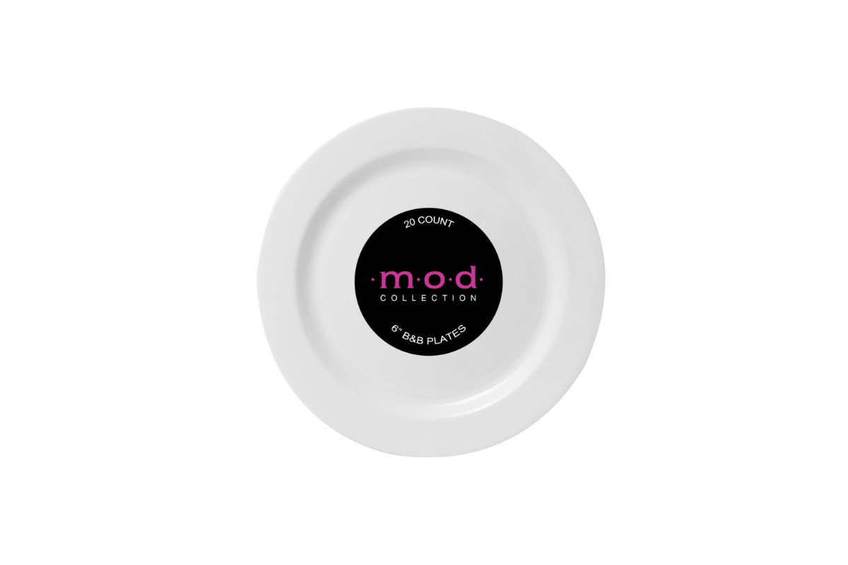6 inch White Mod Plates