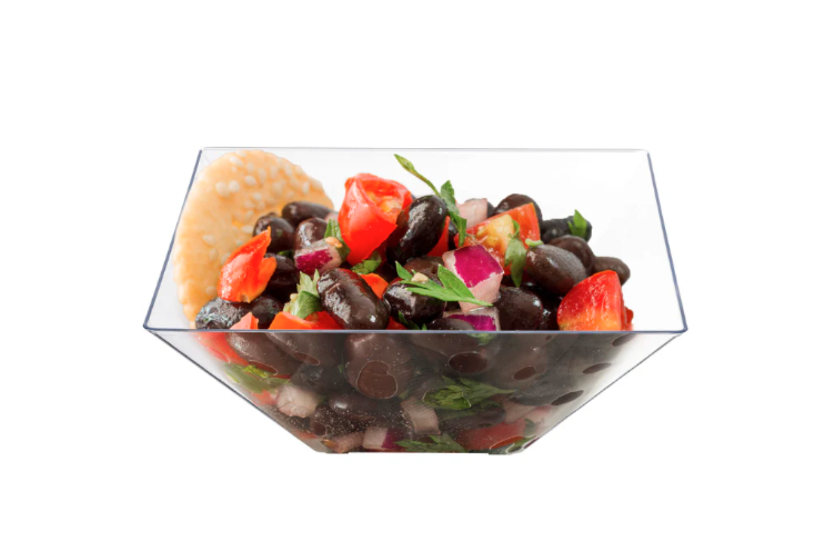 Serving Bowl Square Clear 128 oz 3pk
