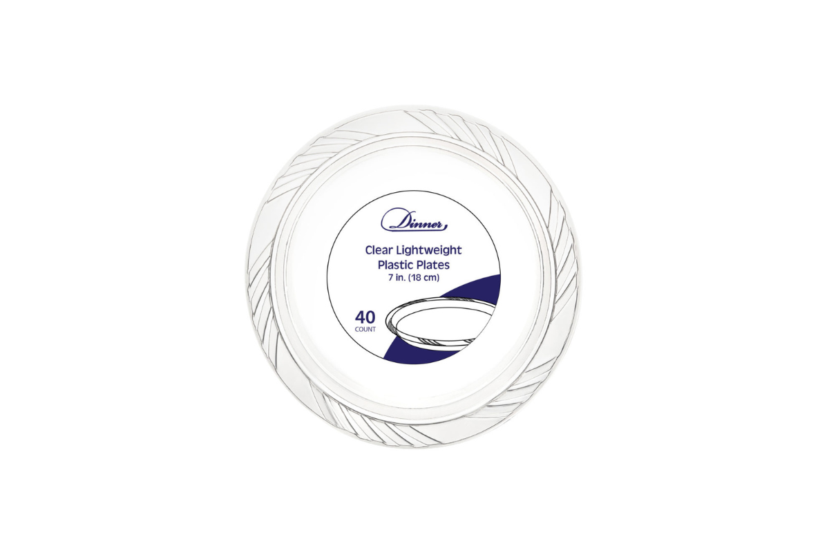 7 inch Clear Plates Dinner 40 ct.