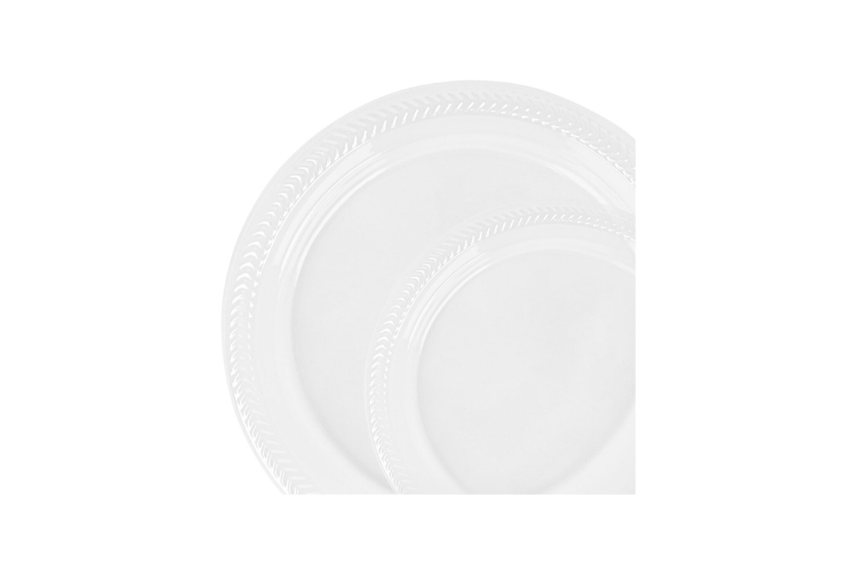 9 inch Clear Plates Cuisine 100 ct.