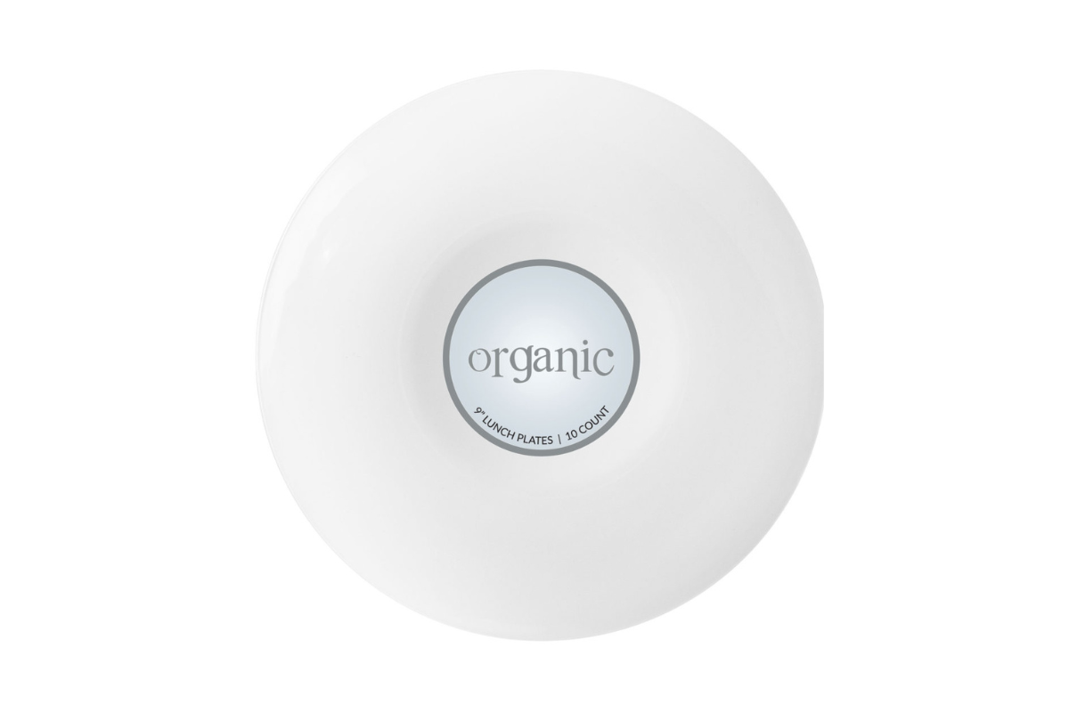 9 inch White Organic Plates 10 ct.