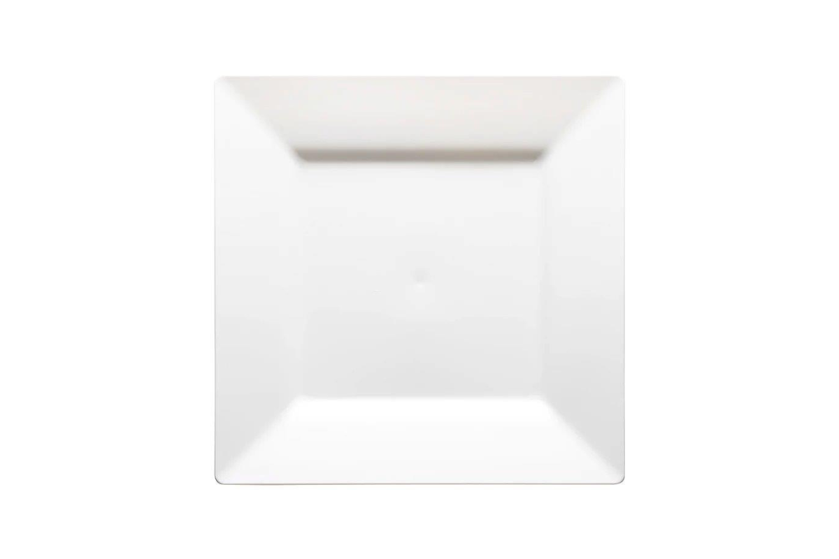 10.75 inch White Square Plates 10 ct.