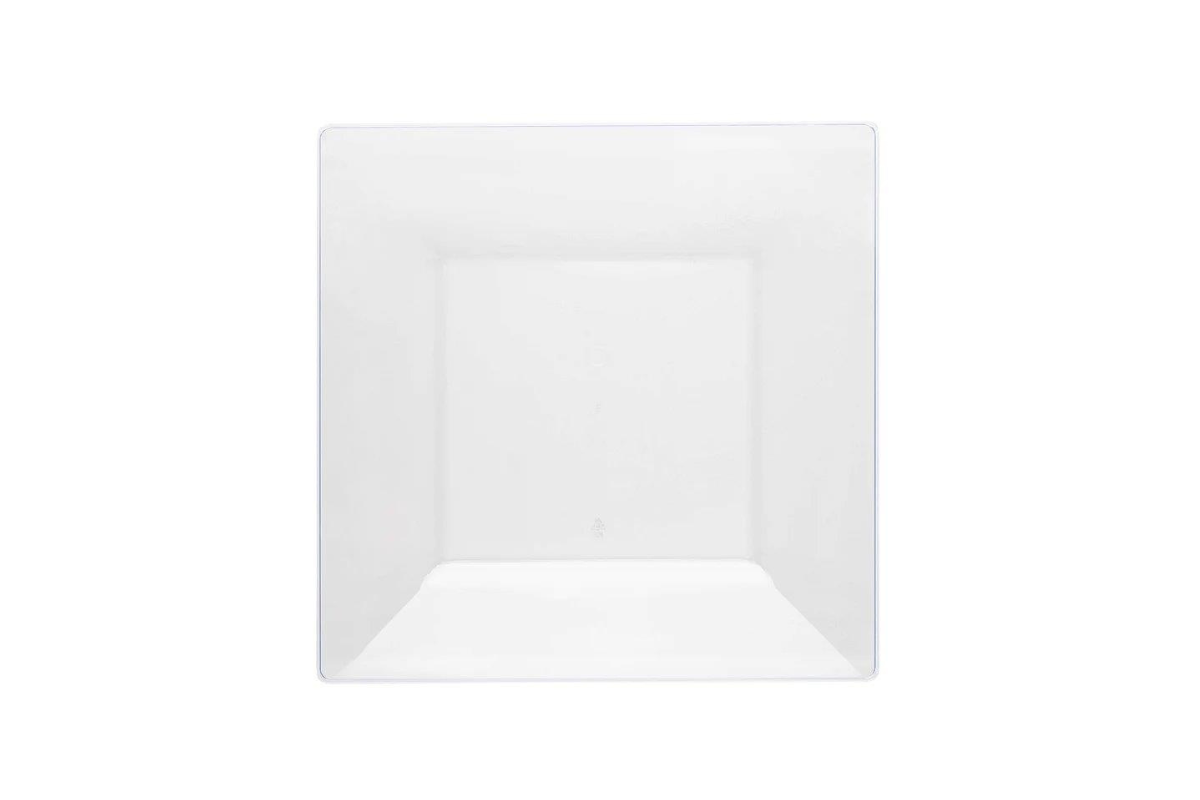 8 inch Clear Square Plates 10 ct.