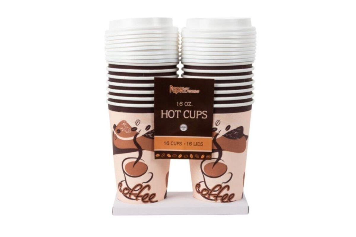 16 oz. Paper Hot Cup With Lids 16 ct.