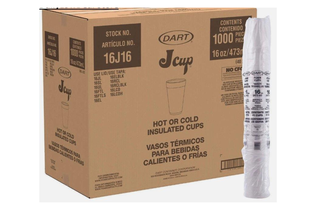 16 oz. Foam Cup Dart 25 ct.