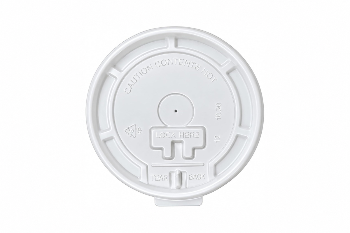 Flat Lids 10-24 oz. For Paper Hot Cups White 50 ct.