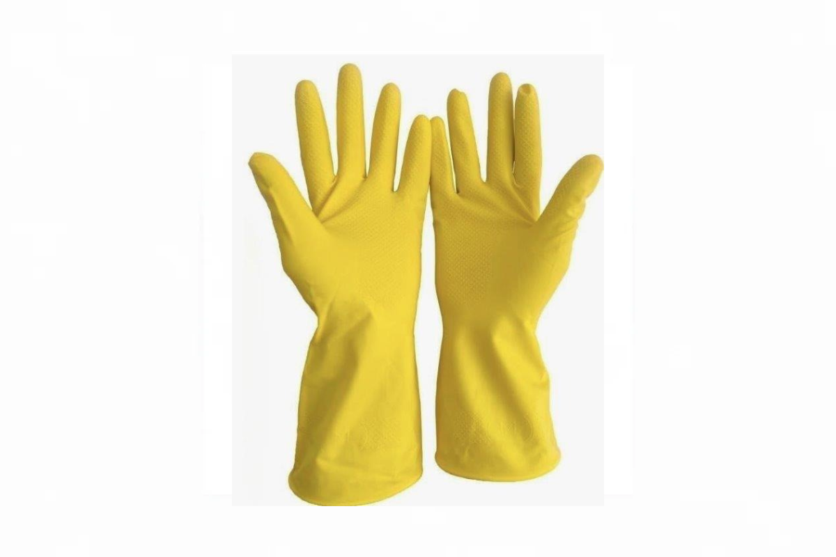 Kitchen Gloves Yellow One Pair