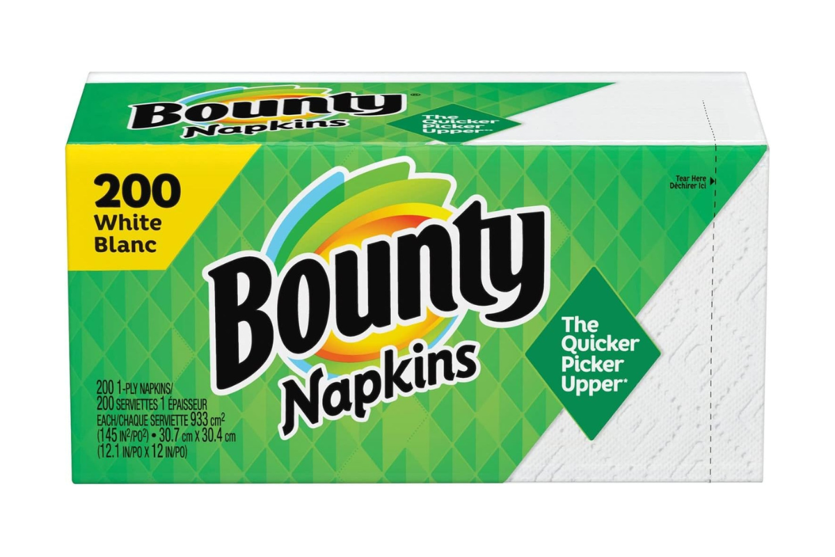 Bounty White Napkins 200 ct.